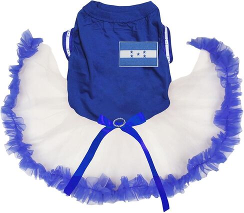فساتين Petitebella Argentina Flag Puppy Dog (أبيض/مخطط، مقاس XXX-Large) in Kuwait