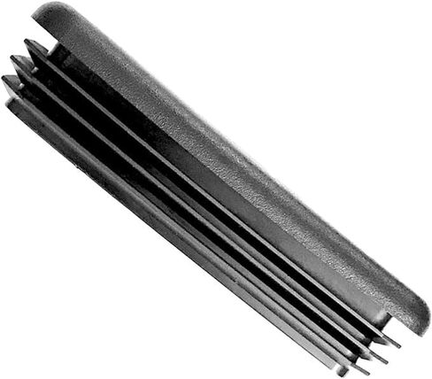 قابس أنابيب مستطيل 1 1/2 بوصة × 3 بوصة، إدراج غطاء نهاية LDPE، عالي التحمل، يناسب أنابيب قياس 10-14، أسود (8، 1 1/2 بوصة × 3 بوصة) in Kuwait
