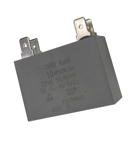 250VAC 10 فائق التوهج 10MFD CBB61 محرك تشغيل مكثف 10 فائق التوهج MFD 250 VAC 250V AC 40/70/21 UL مدرج in Kuwait