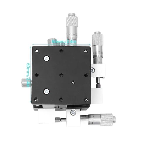 LD60-LM XYZ 3-محاور خطية طاولة منزلق 60x60 مللي متر دليل أفقي الدقة صقل مرحلة التشذيب ضبط انزلاق in Kuwait