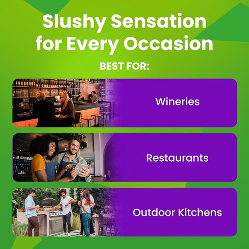 Commercial Slushie Machine - Double Slushy Maker for Margarita, Professional Frozen Drink Maker, Commercial Slushy Machine for Home Bar Restaurant Events Parties, Dual 3.2 Gallon Tanks, Makes 100 Cups in Kuwait