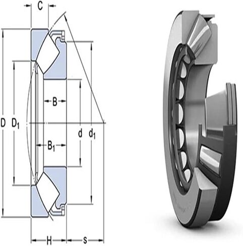 29318 E Thrust Roller Bearing 29318E Spherical Roller Bearings Size 90x155x39 90 * 155 * 39 mm in Kuwait