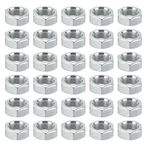 PATIKIL M13x1.0 Steel Hex Nuts, 20 Pack Metric Thread Zinc Plated Finished Hardware Nuts Screw Bolt Fasteners for Lamps Machinery Repair 7mm Height in Kuwait