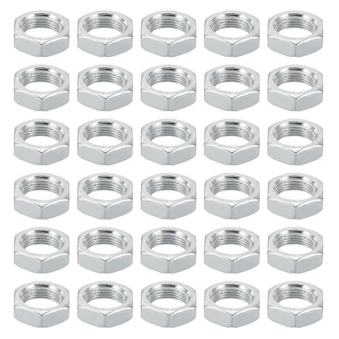 PATIKIL M13x1.0 Steel Hex Nuts, 20 Pack Metric Thread Zinc Plated Finished Hardware Nuts Screw Bolt Fasteners for Lamps Machinery Repair 7mm Height in Kuwait