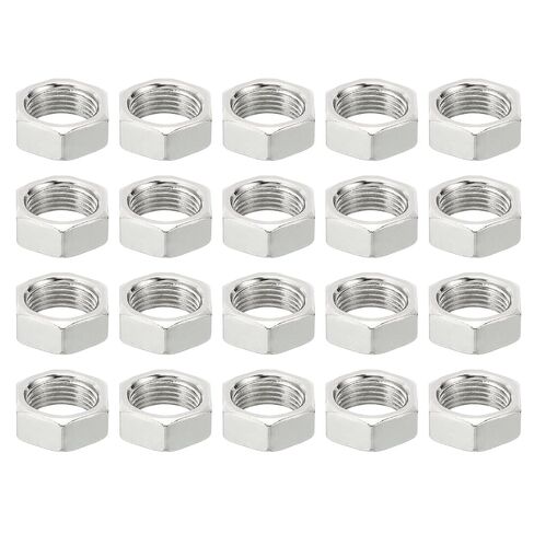 PATIKIL M13x1.0 Steel Hex Nuts, 20 Pack Metric Thread Zinc Plated Finished Hardware Nuts Screw Bolt Fasteners for Lamps Machinery Repair 7mm Height in Kuwait