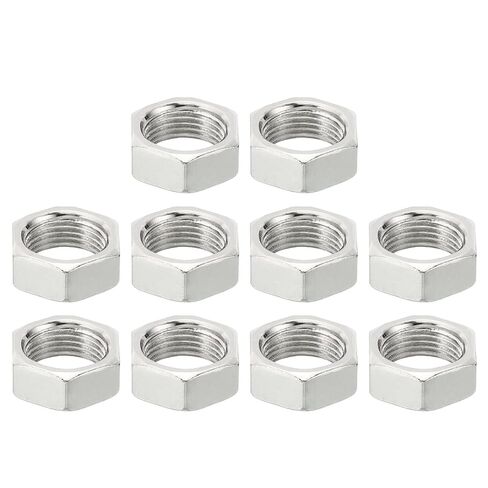PATIKIL M13x1.0 Steel Hex Nuts, 20 Pack Metric Thread Zinc Plated Finished Hardware Nuts Screw Bolt Fasteners for Lamps Machinery Repair 7mm Height in Kuwait