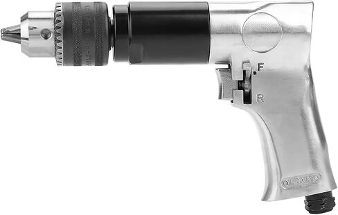 Qinlorgo Air Tool Drillpistol Drills, KP-554 1/2 Type CW CCW Air Drill Pneumatic Drilling Tool 700rpm, Handle Type Reversible Variable Speed Drilling Engraving Grinder in Kuwait