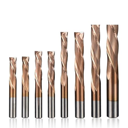Up Down 3.175/4/5/6/8/10mm Shank Bit Coated 2 Flute Carbide Wood 1Pcs(3.175x3.175x25x55L) in Kuwait
