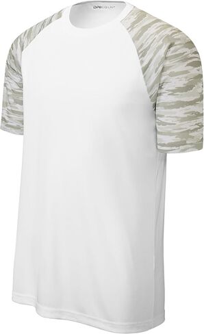 تي شيرت DRIEQUIP الرجالي الممتص للرطوبة UPF30 Colorblock Camo بمقاسات XS-4XL in Kuwait