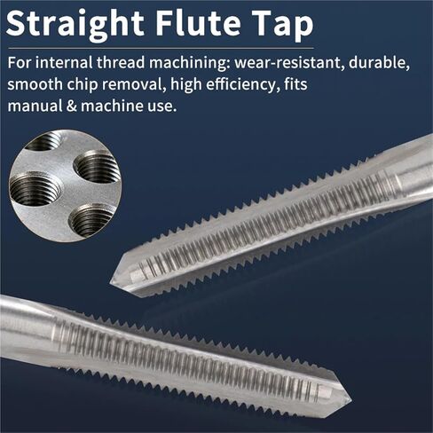 1SET HSS 6542 Hand Tap and Die Set American Screw Thread Taps UN/UNC/UNF/UNS/UNEF2-56~12-36 1/8 9/64 5/32 11/64 3/16(7I16-40UNS) in Saudi Arabia