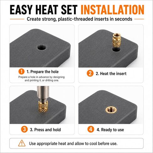 580pcs M3 insert insert kit - إدراج مجموعة حرارة ، صواميل سداسية ، غسالات ، مسامير غطاء رأس المقبس - مثبتات M3 للطباعة ثلاثية الأبعاد ، متوافقة مع PLA/ABS ، منظمة في صندوق بلاستيكي in Kuwait