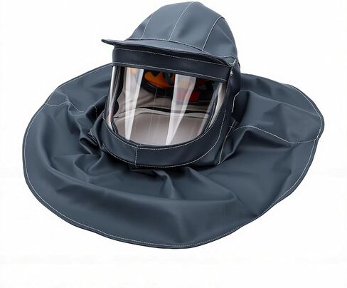 غطاء رأس Zunate Sandblasting، واقي سفح الرمل مع عدسة مزدوجة وقلنسوة بدون أكمام لرش تلميع الطلاء in Kuwait