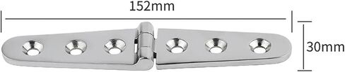4pcs 30x152mm 316 Stainless Steel Door Strap Hinge with 6 Holes Mirror Polish Marine Boat Hardware Casting in Kuwait