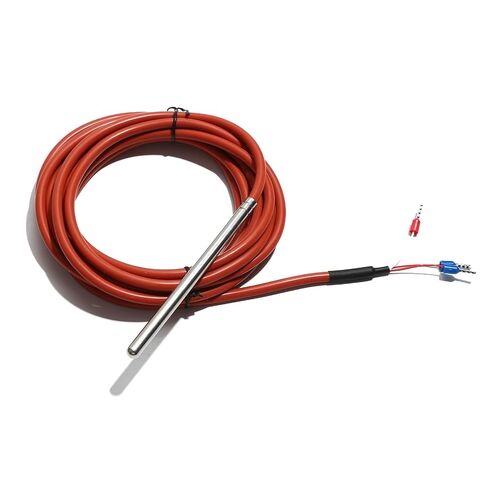 PT1000 Temperature Sensor Waterproof Silicone 3 Wire with Durable Stainless Steel Measuring Probe Thermal Resistance -50-200℃ for Coffee Machine (6x100mm Probe, 1m (3.3 feet) Wire) in Saudi Arabia