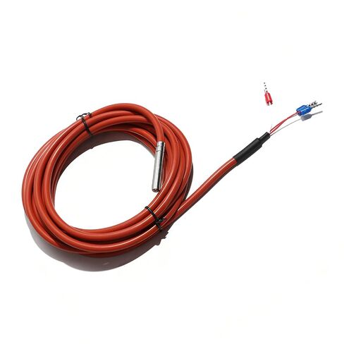 PT1000 Temperature Sensor Waterproof Silicone 3 Wire with Durable Stainless Steel Measuring Probe Thermal Resistance -50-200℃ for Coffee Machine (6x100mm Probe, 1m (3.3 feet) Wire) in Saudi Arabia