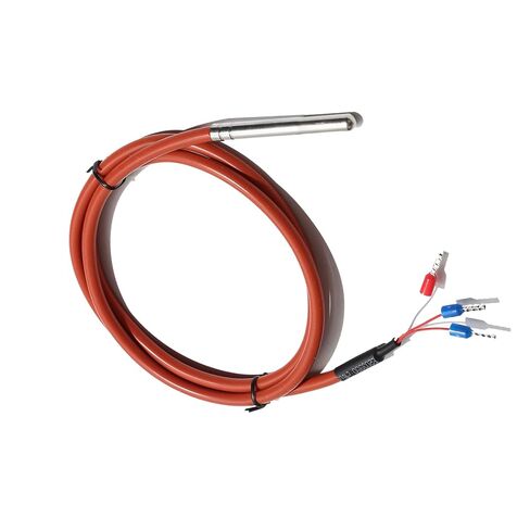 PT1000 Temperature Sensor Waterproof Silicone 3 Wire with Durable Stainless Steel Measuring Probe Thermal Resistance -50-200℃ for Coffee Machine (6x100mm Probe, 1m (3.3 feet) Wire) in Saudi Arabia