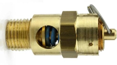 250100 Air Compressor Safety Relief Pressure Valve - for Conrader Air Compressor Parts Replacement - tank pressure Pop Off valve - 1/4" NPT 100 PSI 92 SCFM Valve L: 1-3/4" Solid Brass Construction in Kuwait