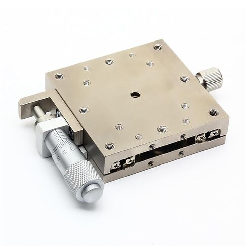 X Axis 100mm LBX100-C/R/L Stainless Steel Sliding Table Manual Displacement Platform Linear Stage 1Pcs(LBX100-L) in Kuwait