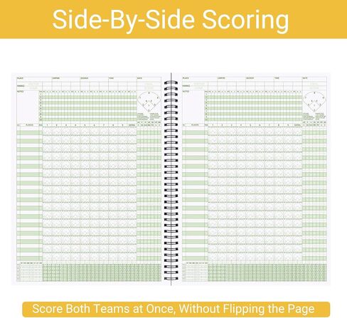 3 Pack 9x12 Baseball Scorebook, Softball Score Keeping Book, 35 Games 16 Players, Extra Innings, Baseball Stats Book for Youth, High School Adult Leagues in Kuwait