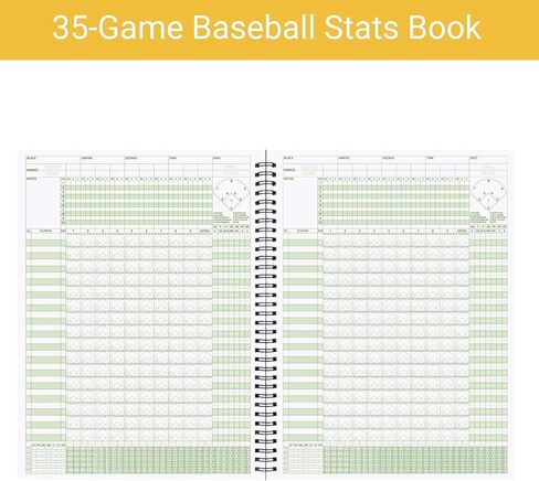 3 Pack 9x12 Baseball Scorebook, Softball Score Keeping Book, 35 Games 16 Players, Extra Innings, Baseball Stats Book for Youth, High School Adult Leagues in Kuwait