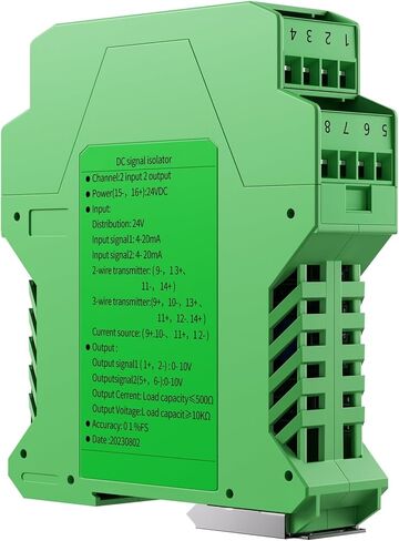 DC24V 1 in 1 Out 2 Output 4-20mA Input Output Signal Isolator AC/DC 85-265 Signal Senor 0-5V 0-10v DC24V Power Supply(0-5V) in Kuwait