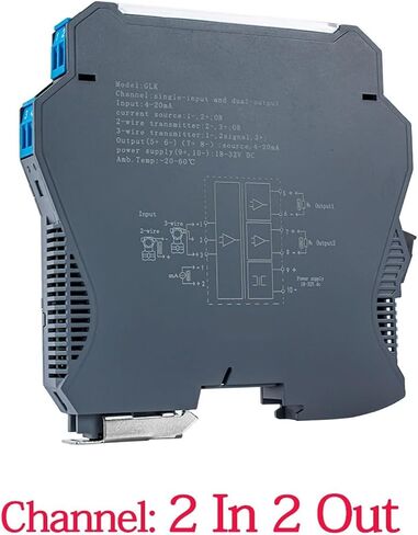 DC24V 4-20ma إلى 0-10v إشارة المعزل 1 في 1 خارج 4 20mA محول الإشارة المعزل 0-10V إلى 4-20mA DC المعزل إشارة التناظرية (2 في 2 خارج، 0-10V، 0-10mA الإخراج) in Kuwait