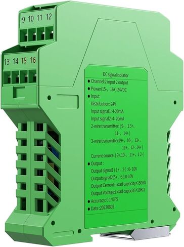 DC24V 1 في 1 خارج 2 مخرج 4-20mA مدخل ومخرج إشارة المعزل AC/DC 85-265 إشارة سينور 0-5 فولت 0-10 فولت DC24V مصدر الطاقة (0-10 فولت) in Kuwait