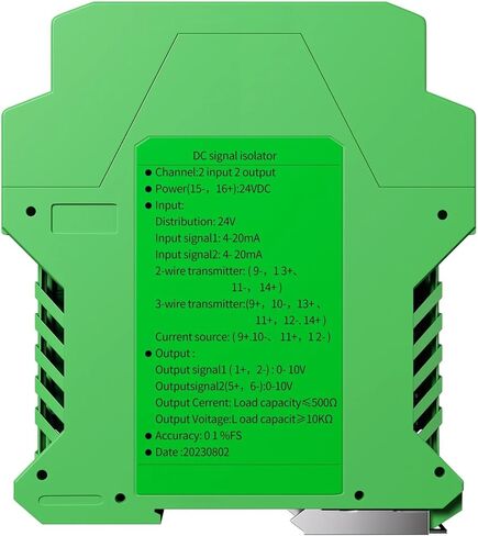DC24V Analog Signal Isolator 4-20mA 0-10V 0-5V Signal Isolator 1 in 1 Out 1 in 2 Out DC Current Voltage Signal Converter(1 in 4 Out,Output 4-20mA) in Kuwait