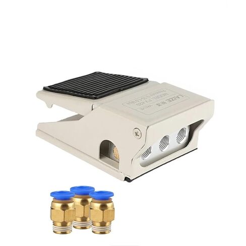 1PCS Pneumatic Foot Pedal Valve 3/2 5/2 Way Rubber Nonslip 2 Position 3 4 5 Port Pressure Control FV320 4F210-08(FV320,with 8mm Fitting) in Kuwait