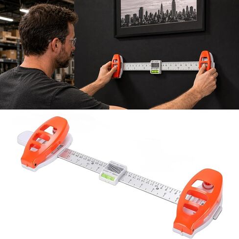 Level Ruler Picture Hanging Tool with Built-In Level for Frames, Wall Decor, Easy Alignment Picture Hanger Tool in Kuwait