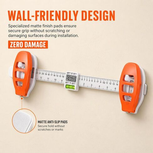 Level Ruler Picture Hanging Tool with Built-In Level for Frames, Wall Decor, Easy Alignment Picture Hanger Tool in Kuwait