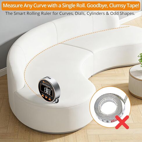 Neoteck Digital Tape Measure 656Ft, Rechargeable Electronic Rolling Ruler with LCD Display,Measures Curve,Diameter&Flat Surface,Portable Rolling Wheel Tape Measurefor DIY,Woodworking,Home Renovation in Kuwait