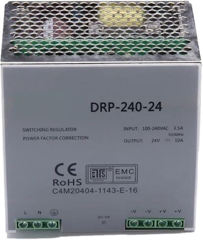 إخراج واحد DR-240W 12V 24V حماية الزائد Din Rail نوع التبديل مصدر الطاقة الصناعي 110 / 220VAC (24V) in Kuwait