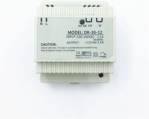30 واط منفذ المصنع الدين السكك الحديدية إمدادات الطاقة 100-240VAC المدخلات AC110V /220 فولت إلى تيار مستمر 12 فولت 24 فولت DR-30W (24 فولت) in Kuwait