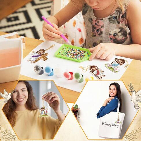 Willbond 30 PCS Camping Diamond Art Kits Camping Diamond Painting keychain للبالغين من جانب الزخارف DIY GEM GEM RING ART CARPHS DICERINT RID in Kuwait