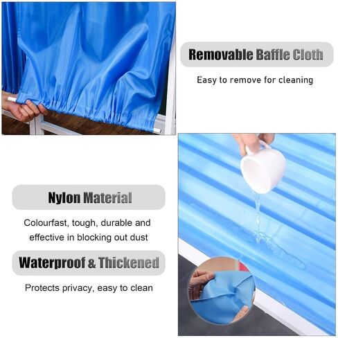 4-6 Panel Mobile Medical Privacy Screen, Free Standing Room Partition Privacy Separator, Foldable Room Divider Temporary Fence, for Clinic/Ward/Examination Room(Blue,6-Panel) in Kuwait