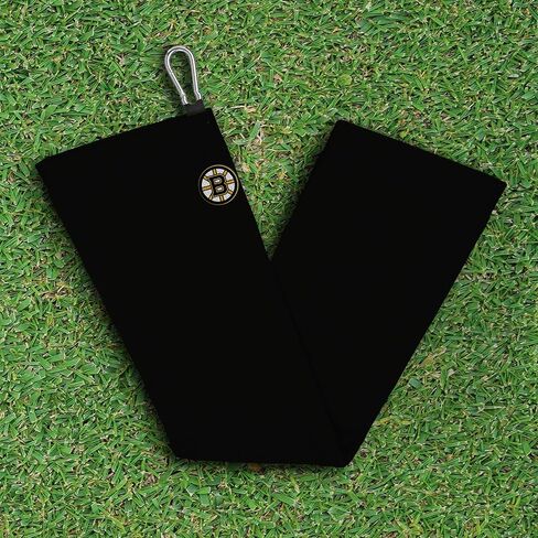 NORTHWEST Boston Bruins NHL Team Logo Micro Fiber Tri-Fold Golf Towel 16 x 24 Inches in Kuwait