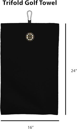 NORTHWEST Boston Bruins NHL Team Logo Micro Fiber Tri-Fold Golf Towel 16 x 24 Inches in Kuwait