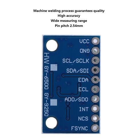 GY-9250 وحدة تتبع الحركة ذات 9 محاور 16 بت جيروسكوب التسارع وحدة استشعار المغناطيسية 3-5 فولت IIC الاتصالات للروبوتات‌(GY‑9250) in Kuwait
