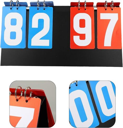 Kichvoe Multisport لوحة النتائج الوجه لوحة مضادة 4 أرقام البلاستيك مقاوم للماء حارس المرمى لكرة السلة تنس الطاولة الكرة الطائرة استخدام المنافسة in Kuwait