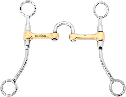 HILASON Western Shank Correction Bit with U-Shaped Mouthpiece & Copper Inlays in Kuwait