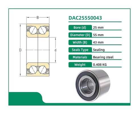 DAC25550043 25X55X43 713631080 KH10077 PM201007 201407 7701210004 Rear Axle Wheel Hub Bearing in Kuwait