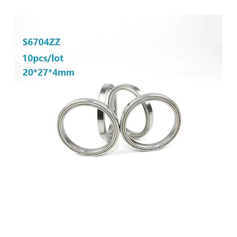10pcs/lot S6704ZZ S6704 ZZ 20x27x4mm ABEC-5 Thin Wall Stainless Steel Deep Groove Ball Bearing 20 * 27 4mm 6704 6704ZZ in Kuwait