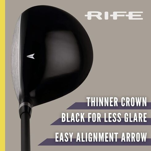 مجموعة كبار الرجال Rife 812s New Offset #7 + #9 Fairway Metal Wood Clubs مجموعة كبار فليكس اليمنى مع مقاس كبير للرجال أسود Pro Velvet Grips مجموعة Fairway Wood + أغطية الرأس in Kuwait