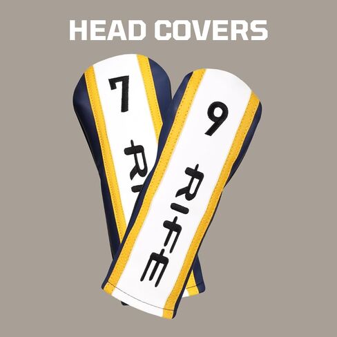 مجموعة كبار الرجال Rife 812s New Offset #7 + #9 Fairway Metal Wood Clubs مجموعة كبار فليكس اليمنى مع مقاس كبير للرجال أسود Pro Velvet Grips مجموعة Fairway Wood + أغطية الرأس in Kuwait