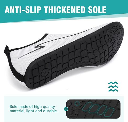 Water Shoes for Women Men Quick-Dry Aqua Socks Swim Beach Barefoot Yoga Exercise Wear Sport Accessories Pool Camping Must Haves Adult Youth Size(WH41 US10.5/9 in Kuwait