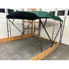 Cypress Rowe Outfitters Dark Forest Green استبدال قماش بيميني العلوي مع حذاء تخزين، 8 بوصات طويلة × 8.5 بوصات عرض، 16 أونصة، 4 أقواس، تناسب عرض 97-103 بوصة، أكمام بسحاب، فتحة ضوء التنقل in Kuwait