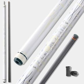 Carbon Fiber Professional Pool Cue, 58 Inch Low Deflection Cue Stick | Carbon fiber low deflection pool cue with 11.8mm leather tip & stainless steel joint in Kuwait