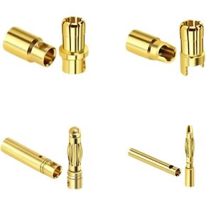 5 Pair/lot 2/3/3.5/4/6/8mm Gold Copper Brushless Motor Banana Plug Bullet Connector Plated for ESC Battery(3.5mm) in Kuwait