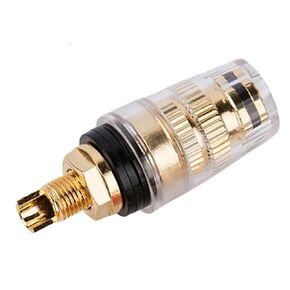 DIY Speaker Terminal Connector Binding Post Amplifier Pure Cupper Gold-Plated Banana Socket Junction Box M8(M8 Black,4PCS) in Kuwait